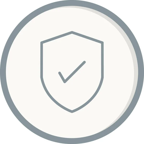 Shield Vector Illustration Line Icon — 图库矢量图片
