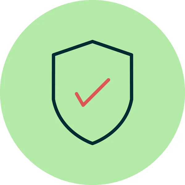 Shield Vector Illustration Line Icon — 图库矢量图片