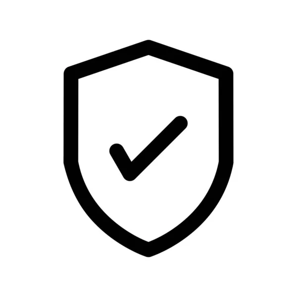 Shield Vector Illustration Line Icon — 图库矢量图片