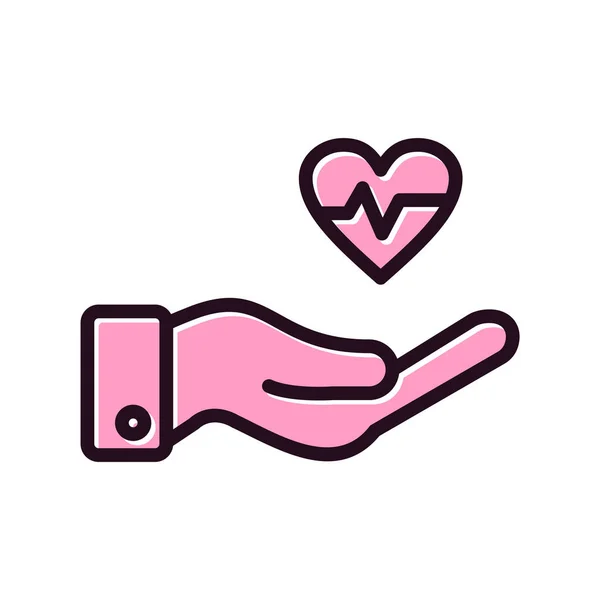 Heart Icon Vector Illustration Support — Stockvector