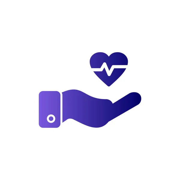 Heart Icon Vector Illustration Support — Archivo Imágenes Vectoriales