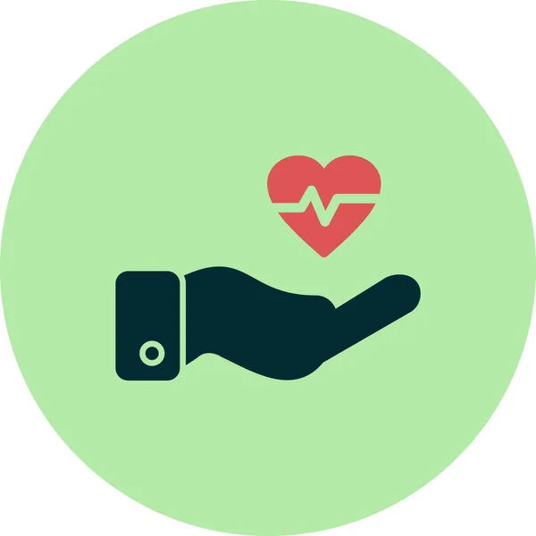 Heart Icon Vector Illustration Support — Vettoriale Stock