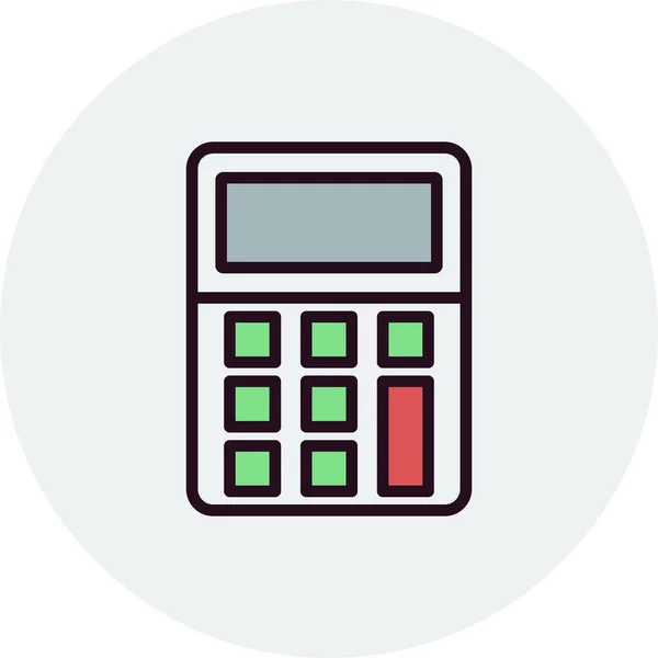 Ilustração Vetorial Ícone Calculadora Moderna — Vetor de Stock