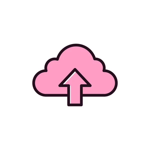 Cloud Upload Symbol Vektorillustration — Stockvektor