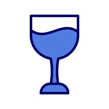 Şarap kadehi. Basit resimleme 