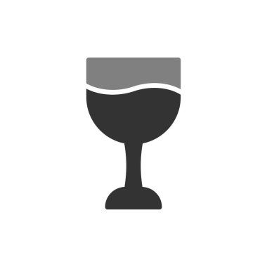 Şarap kadehi. Basit resimleme 