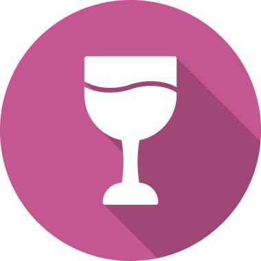 Şarap kadehi. Basit resimleme 