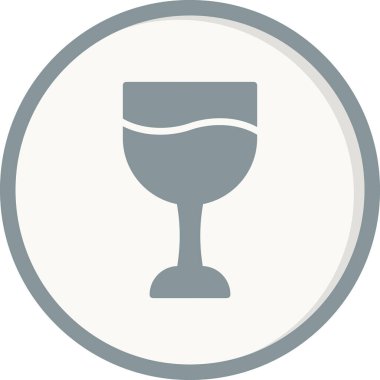 Şarap kadehi. Basit resimleme 