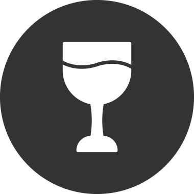 Şarap kadehi. Basit resimleme 