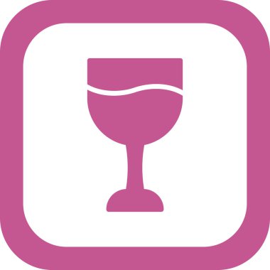 Şarap kadehi. Basit resimleme 