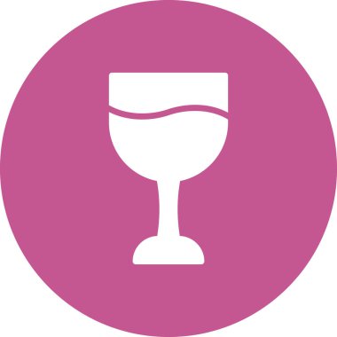 Şarap kadehi. Basit resimleme 