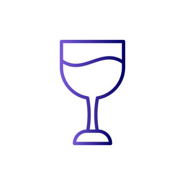 Şarap kadehi. Basit resimleme 