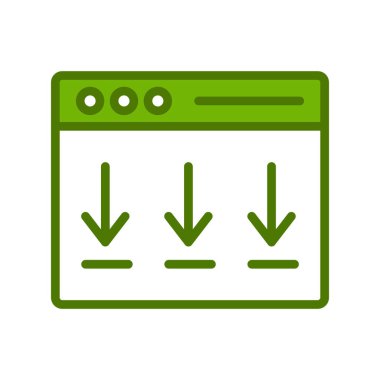 İniş Sayfası Simgesi Vektör İllüstrasyonu