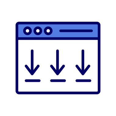 İniş Sayfası Simgesi Vektör İllüstrasyonu