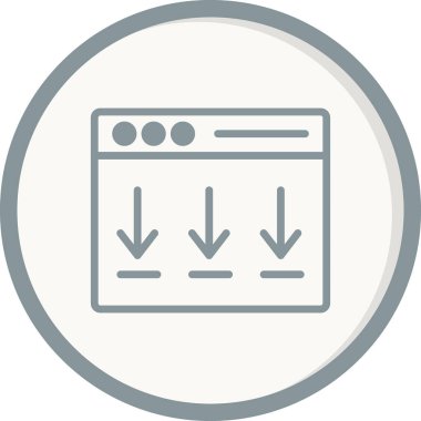 İniş Sayfası Simgesi Vektör İllüstrasyonu