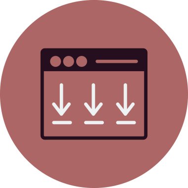 İniş Sayfası Simgesi Vektör İllüstrasyonu