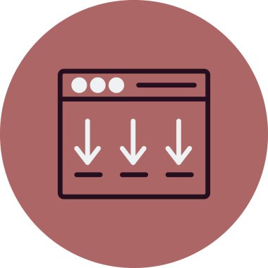 İniş Sayfası Simgesi Vektör İllüstrasyonu