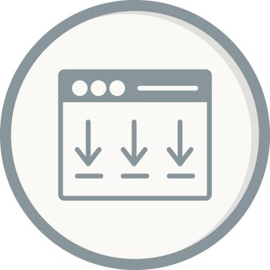 İniş Sayfası Simgesi Vektör İllüstrasyonu