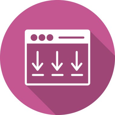 İniş Sayfası Simgesi Vektör İllüstrasyonu