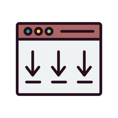 İniş Sayfası Simgesi Vektör İllüstrasyonu