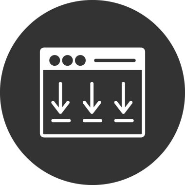 İniş Sayfası Simgesi Vektör İllüstrasyonu