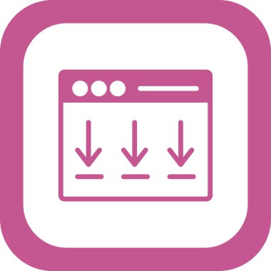 İniş Sayfası Simgesi Vektör İllüstrasyonu