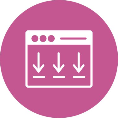 İniş Sayfası Simgesi Vektör İllüstrasyonu