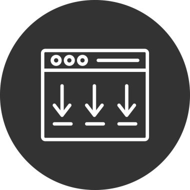 İniş Sayfası Simgesi Vektör İllüstrasyonu