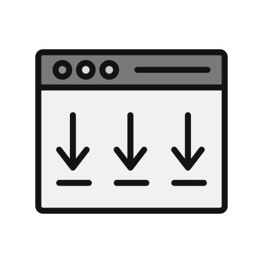 İniş Sayfası Simgesi Vektör İllüstrasyonu