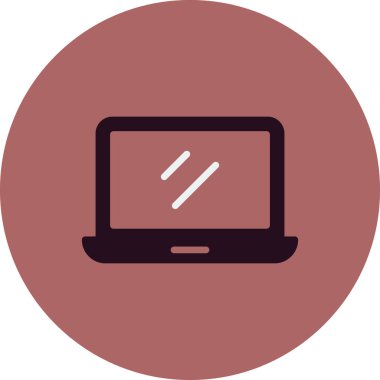 dizüstü bilgisayar simgesi, basit vektör illüstrasyon tasarımı