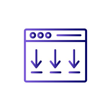 İniş Sayfası Simgesi Vektör İllüstrasyonu