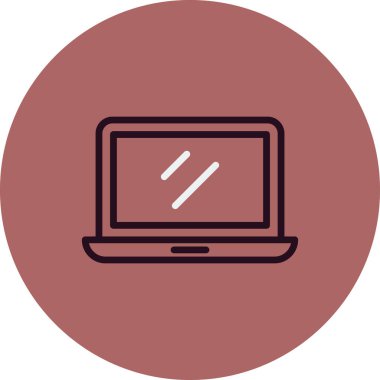 dizüstü bilgisayar simgesi, basit vektör illüstrasyon tasarımı