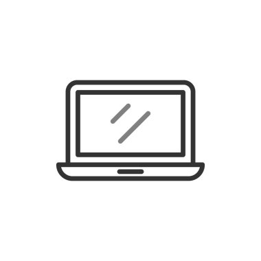 dizüstü bilgisayar simgesi, basit vektör illüstrasyon tasarımı