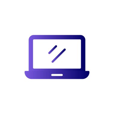 dizüstü bilgisayar simgesi, basit vektör illüstrasyon tasarımı