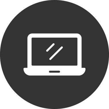 dizüstü bilgisayar simgesi, basit vektör illüstrasyon tasarımı