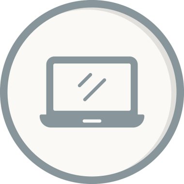 dizüstü bilgisayar simgesi, basit vektör illüstrasyon tasarımı