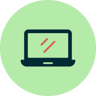 dizüstü bilgisayar simgesi, basit vektör illüstrasyon tasarımı