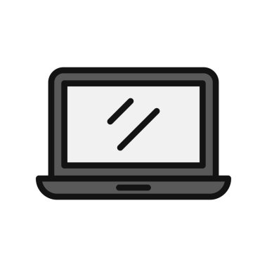 dizüstü bilgisayar simgesi, basit vektör illüstrasyon tasarımı