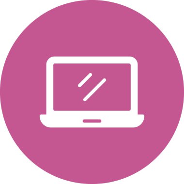 dizüstü bilgisayar simgesi, basit vektör illüstrasyon tasarımı