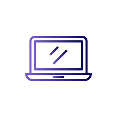 dizüstü bilgisayar simgesi, basit vektör illüstrasyon tasarımı