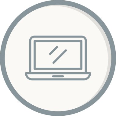 dizüstü bilgisayar simgesi, basit vektör illüstrasyon tasarımı