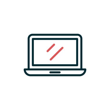 dizüstü bilgisayar simgesi, basit vektör illüstrasyon tasarımı