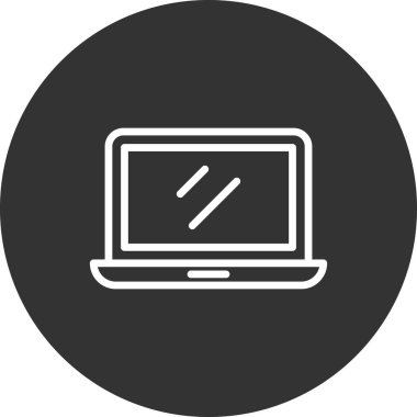 dizüstü bilgisayar simgesi, basit vektör illüstrasyon tasarımı