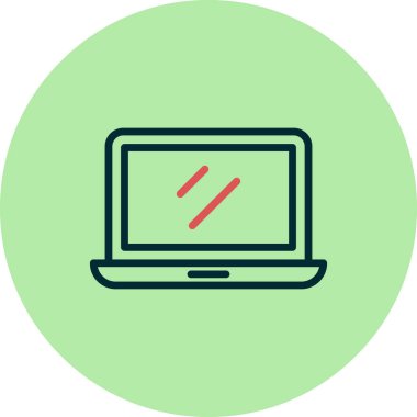 dizüstü bilgisayar simgesi, basit vektör illüstrasyon tasarımı