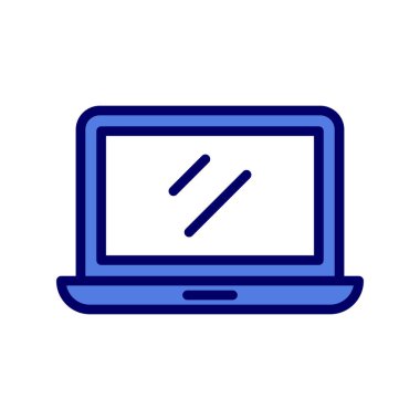 dizüstü bilgisayar simgesi, basit vektör illüstrasyon tasarımı