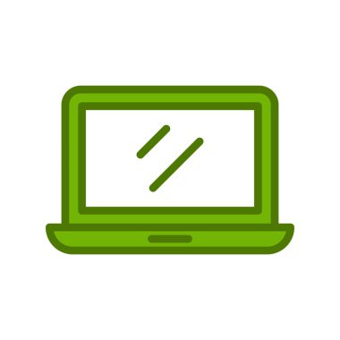 dizüstü bilgisayar simgesi, basit vektör illüstrasyon tasarımı