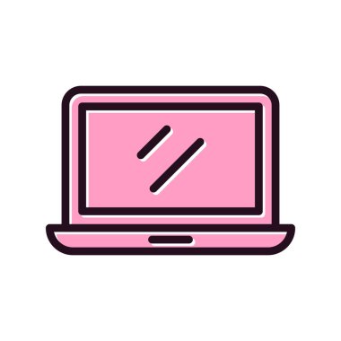 dizüstü bilgisayar simgesi, basit vektör illüstrasyon tasarımı