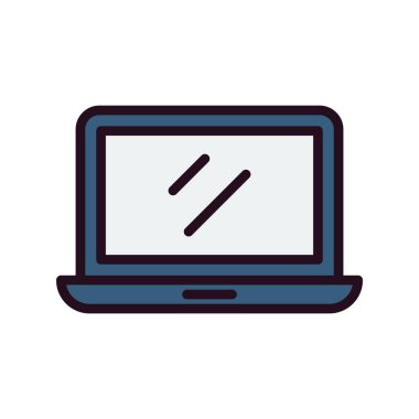 dizüstü bilgisayar simgesi, basit vektör illüstrasyon tasarımı