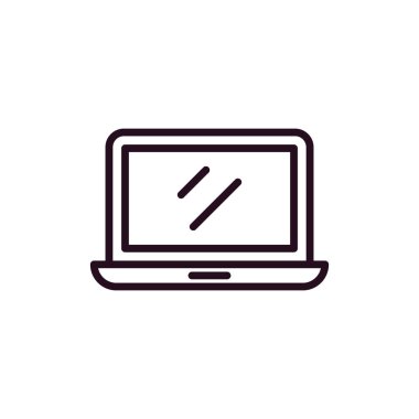 dizüstü bilgisayar simgesi, basit vektör illüstrasyon tasarımı