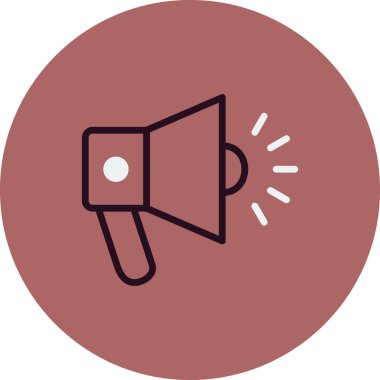 Gürültülü hoparlör modern simgesinin vektör çizimi